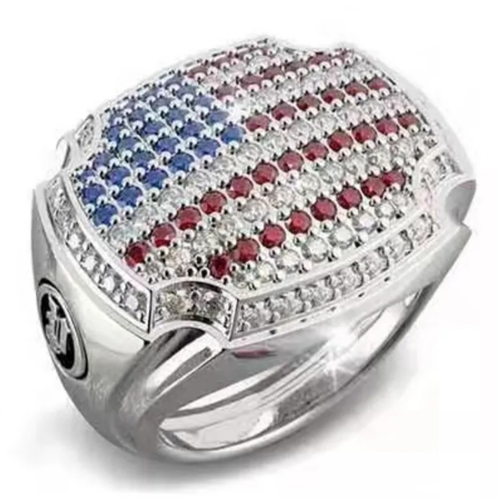 USA flags design ring